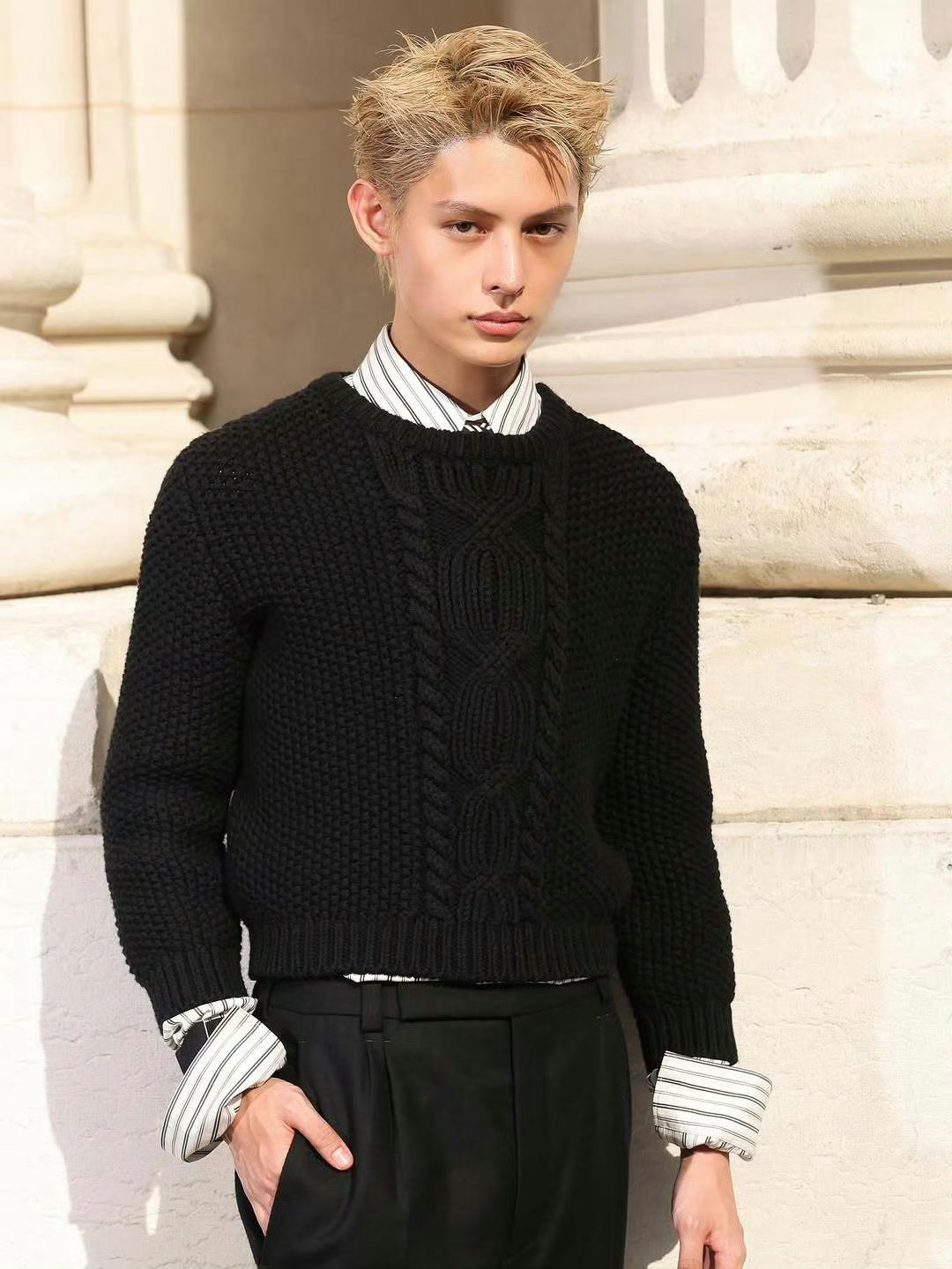 赵雨凡✖️Saint Laurent 2027夏季男装大秀G社生图 📷 巴黎男
