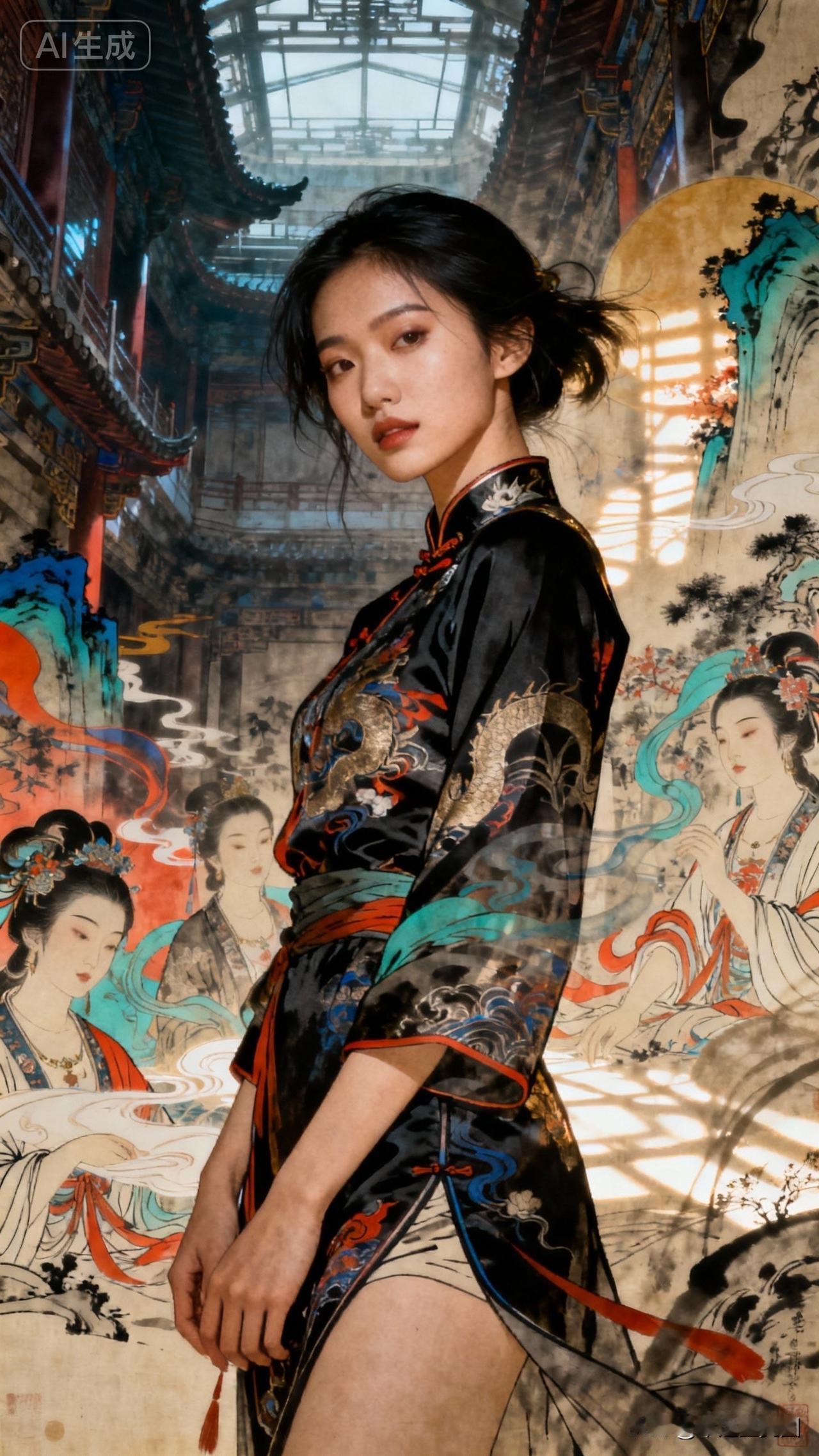 穿越时空的东方美人，古典与现代的完美融合。