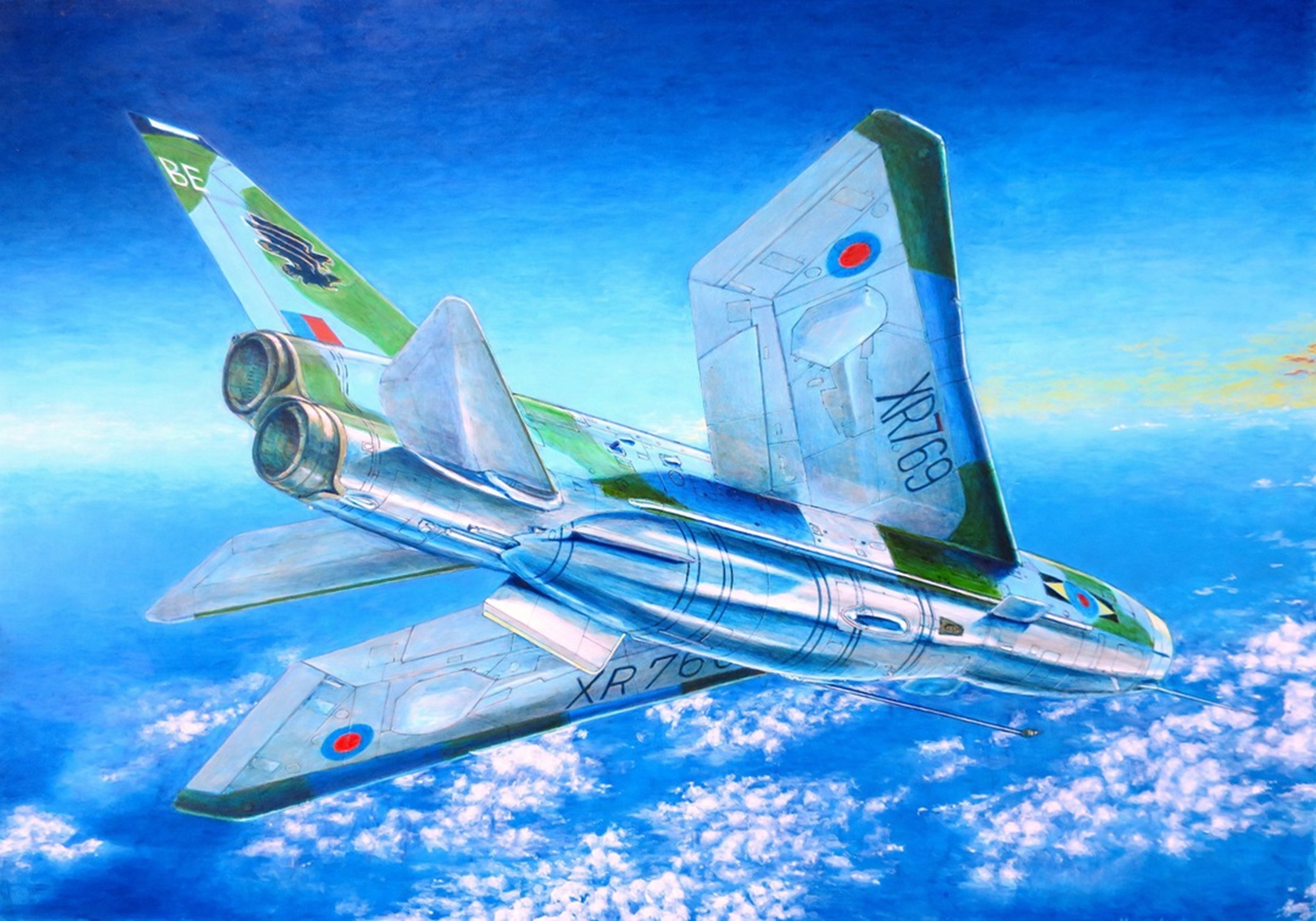 分享圖片：航空繪畫-英國BAC-英國電氣“閃電”截擊戰鬥機 