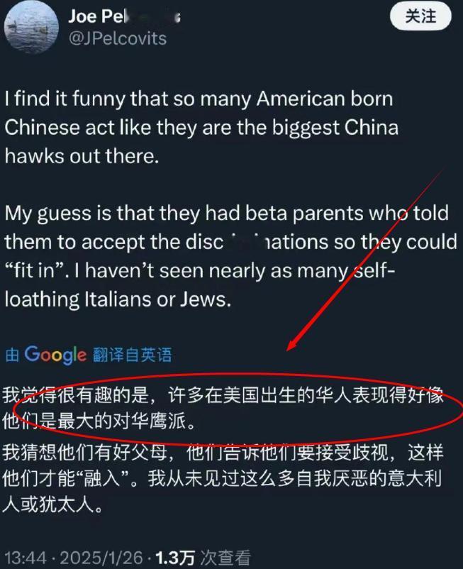 美国最恨中国的是美籍华裔？一美国网友吐槽：“在美国出生的华裔，个个表现得像最激进