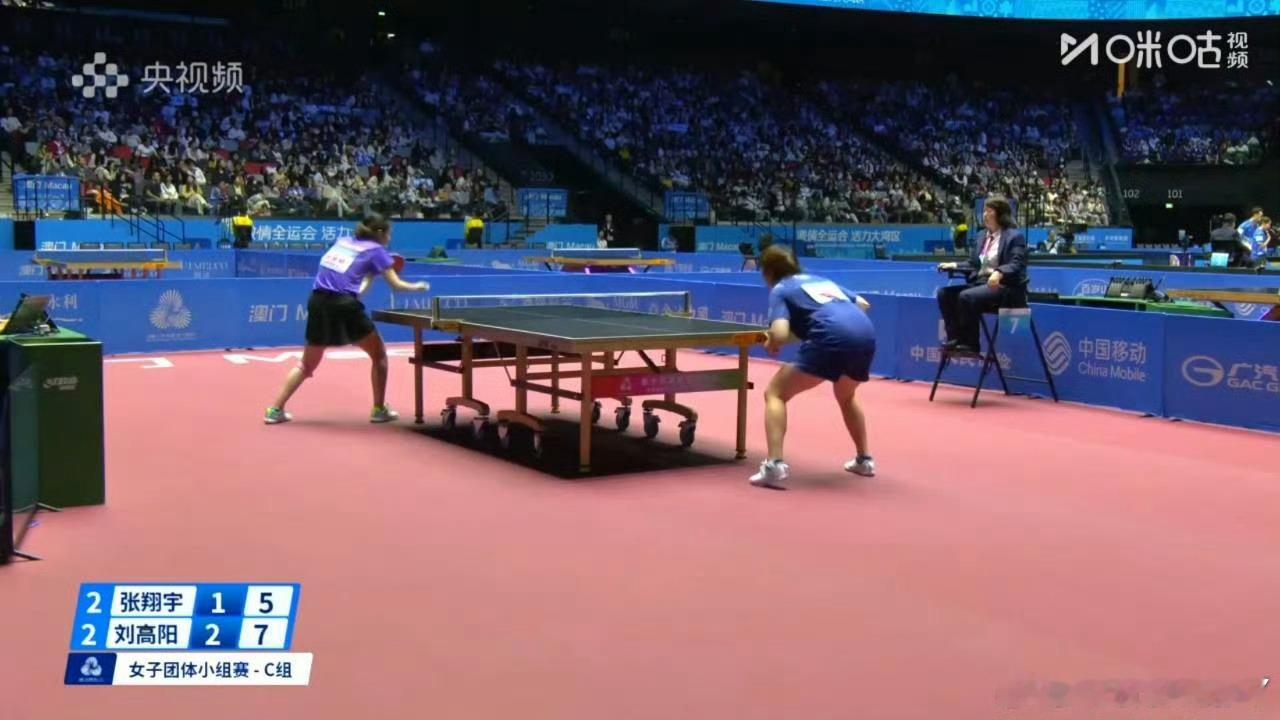 2025大湾区全运会女子团体C组北京2-3湖南张翔宇/孙晨2-3胡丽梅/朱思冰（