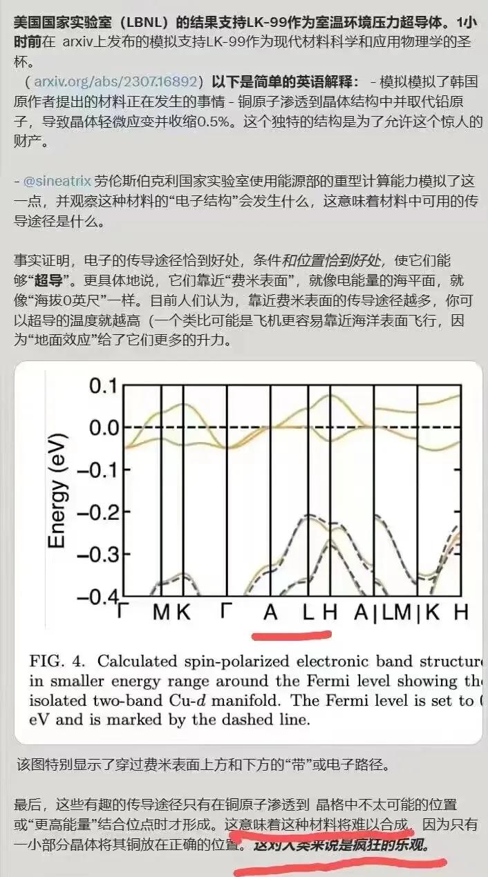 最近最火的话题，关于韩国人提出的超导新材料问题和所谓美国国家实验室通过试验证实其