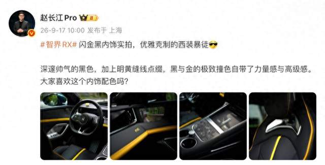 泼天的富贵！智界RX黑金内饰直接拿捏性能党
