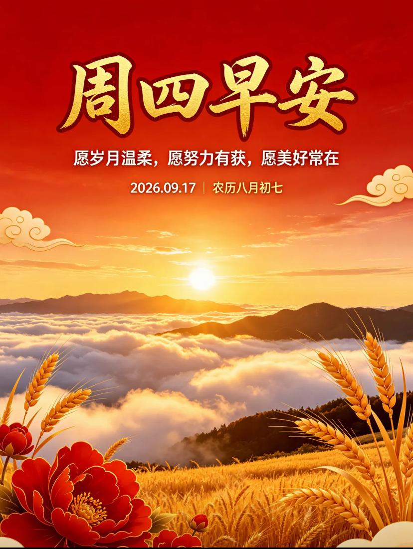 [福]2026./9月17日，秋心携祝愿，秋多丰盈圆满，愿你万事舒心[福]

?
