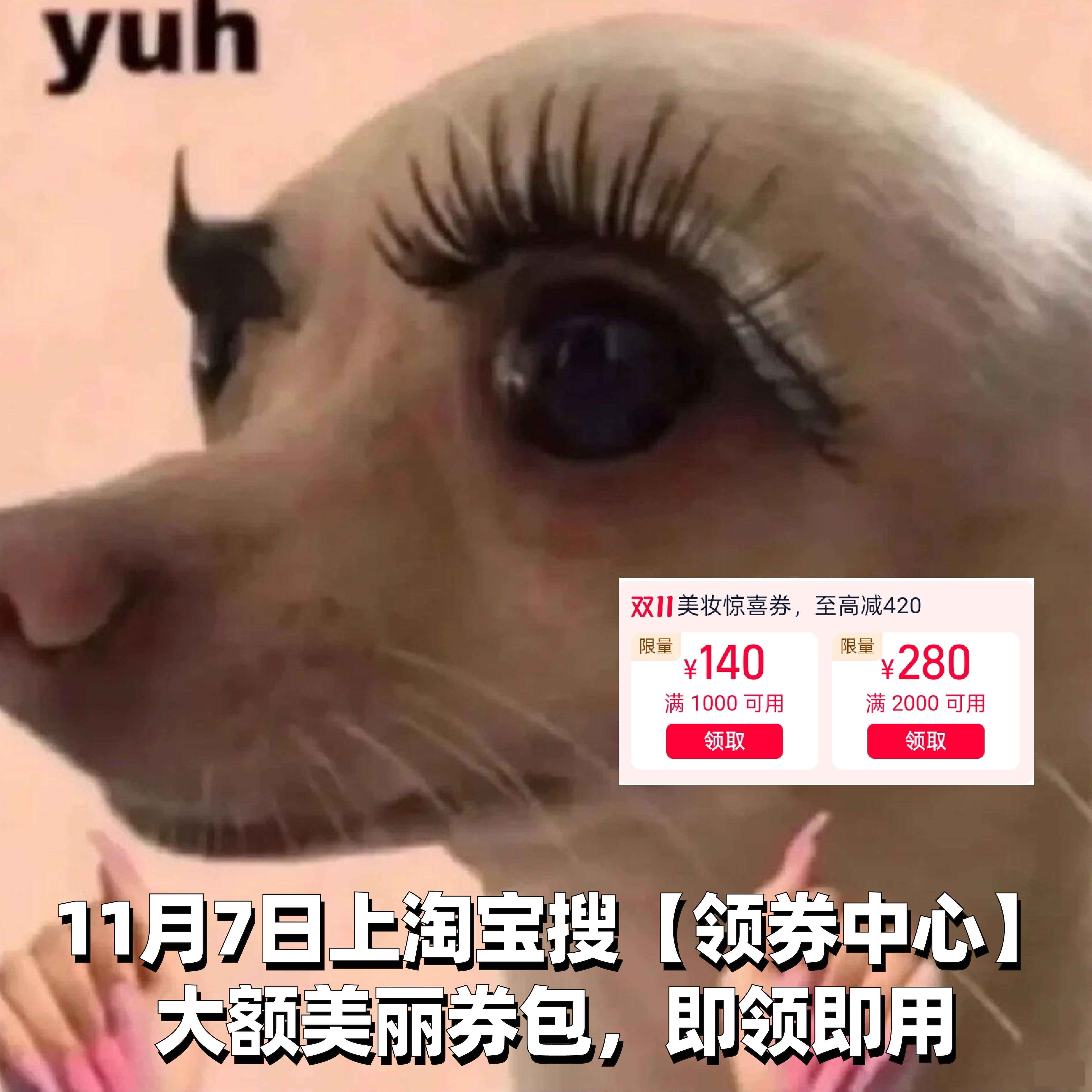 天猫双11巅峰冲刺新发万元大券包双11添置美妆还在纠结用券？官方万元补贴已就位！