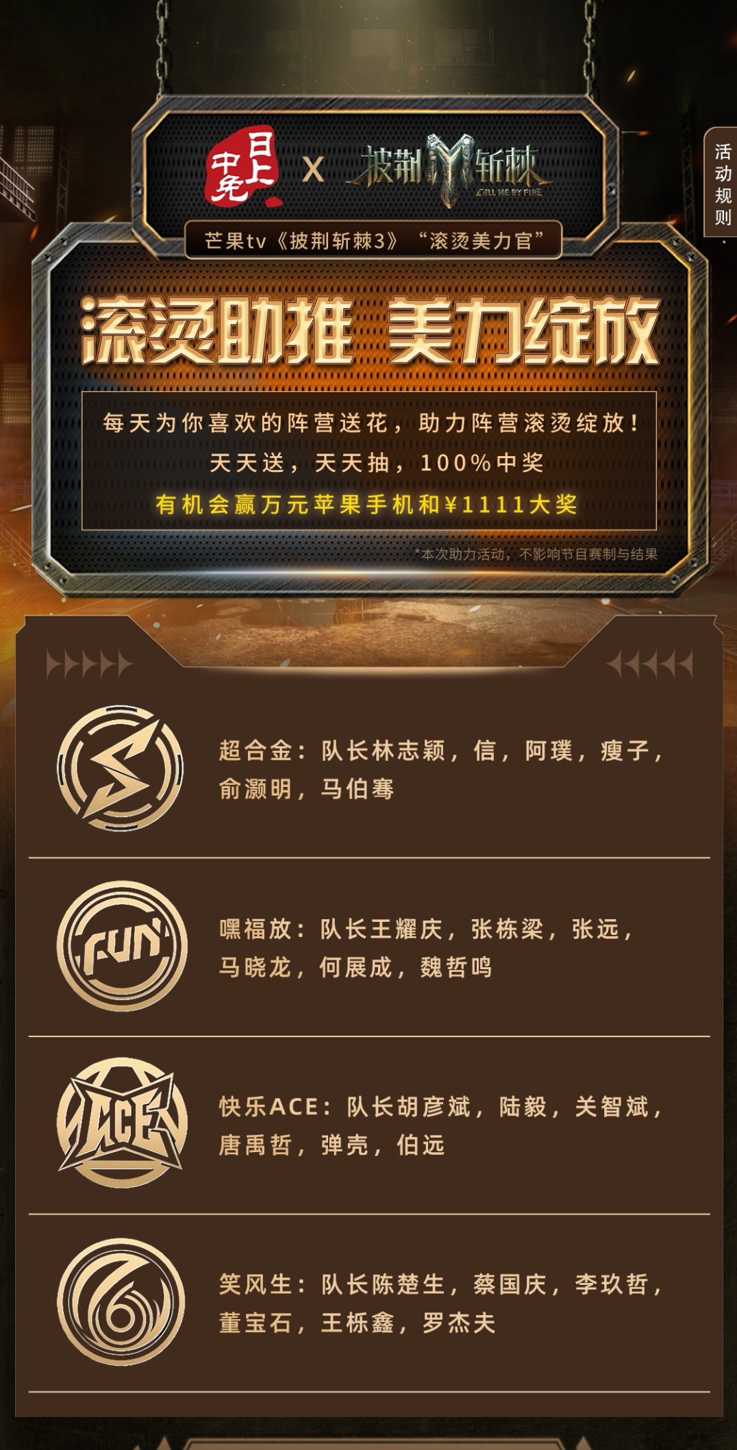 #滚烫人生 美力绽放#这种独一无二的助力方式我很喜欢，又能够让我们喜欢的哥哥们出