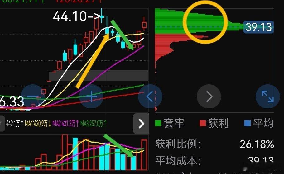 这一天上方有大量的套牢盘，主力没有继续拉升。后面走了缩量回调。这一天上当的套牢盘