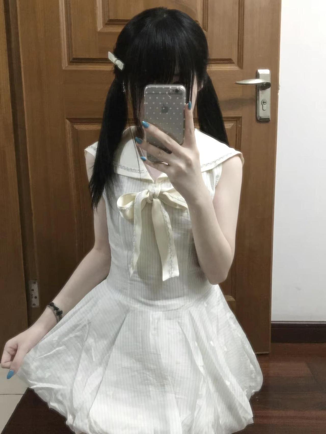 白色水手领🤍⚓️ 少女感穿搭