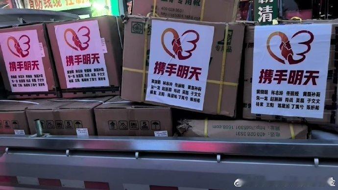 杨紫为甘肃山洪区捐赠物资杨紫捐赠物资驰援甘肃灾区通过黄晓明爱心基金捐赠，甘肃加油