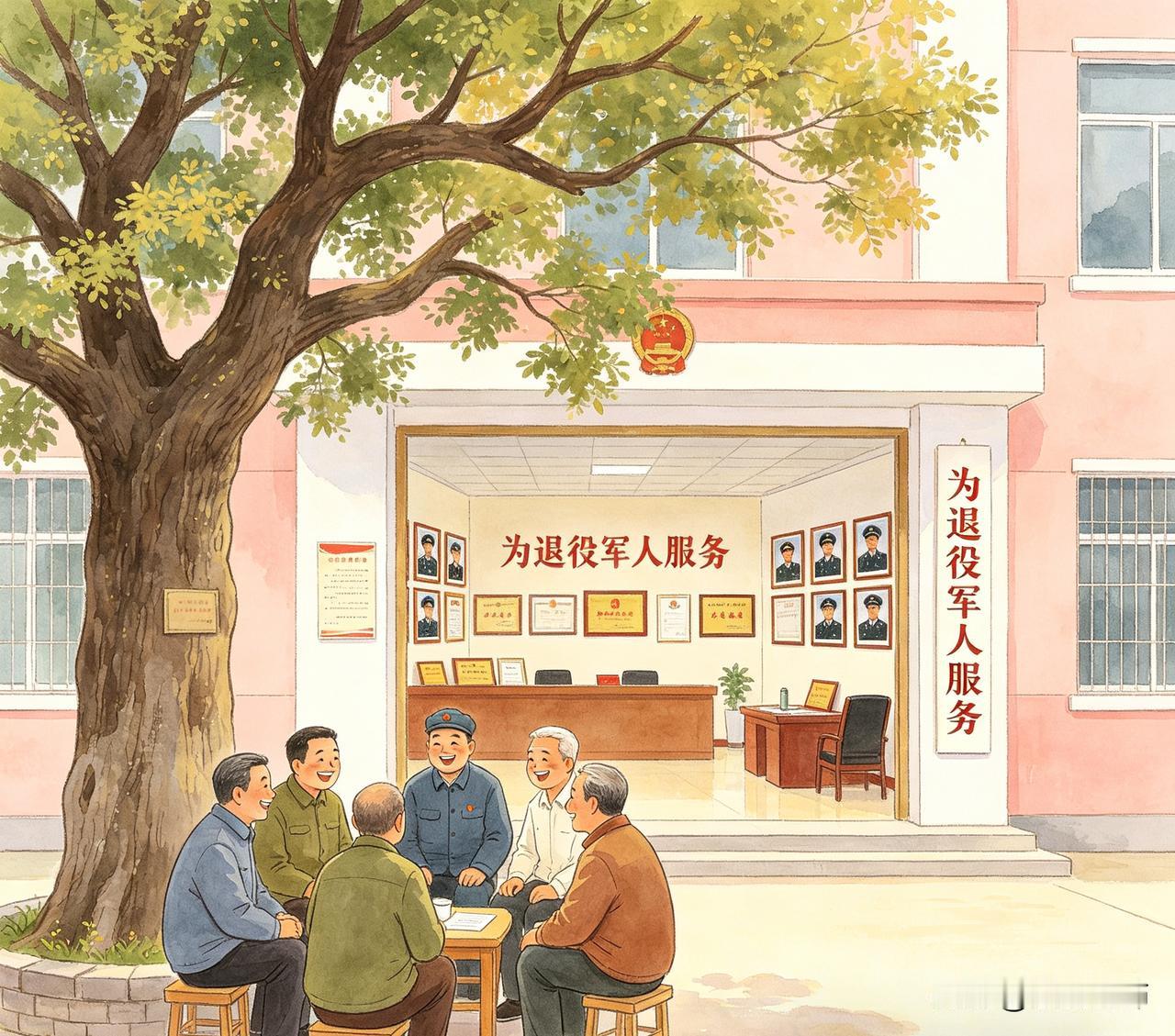 因公致残的拄拐老兵前往退役军人事务厅办事，只因临时想借用厕所，就遭到保安无情拒绝