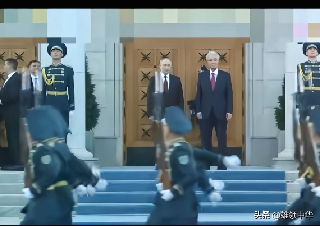 阵容强大且隆重的欢迎仪式，贵客到访做为东道主的哈萨克斯坦国当然准备相应的迎接礼仪