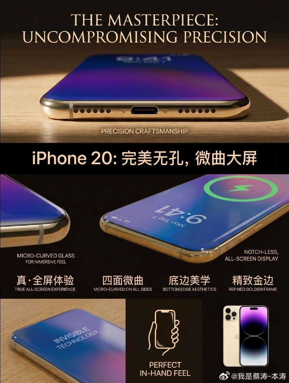 iPhone20渲染视频18系列还没有出…20系列渲染效果就出来了，苹果20系列