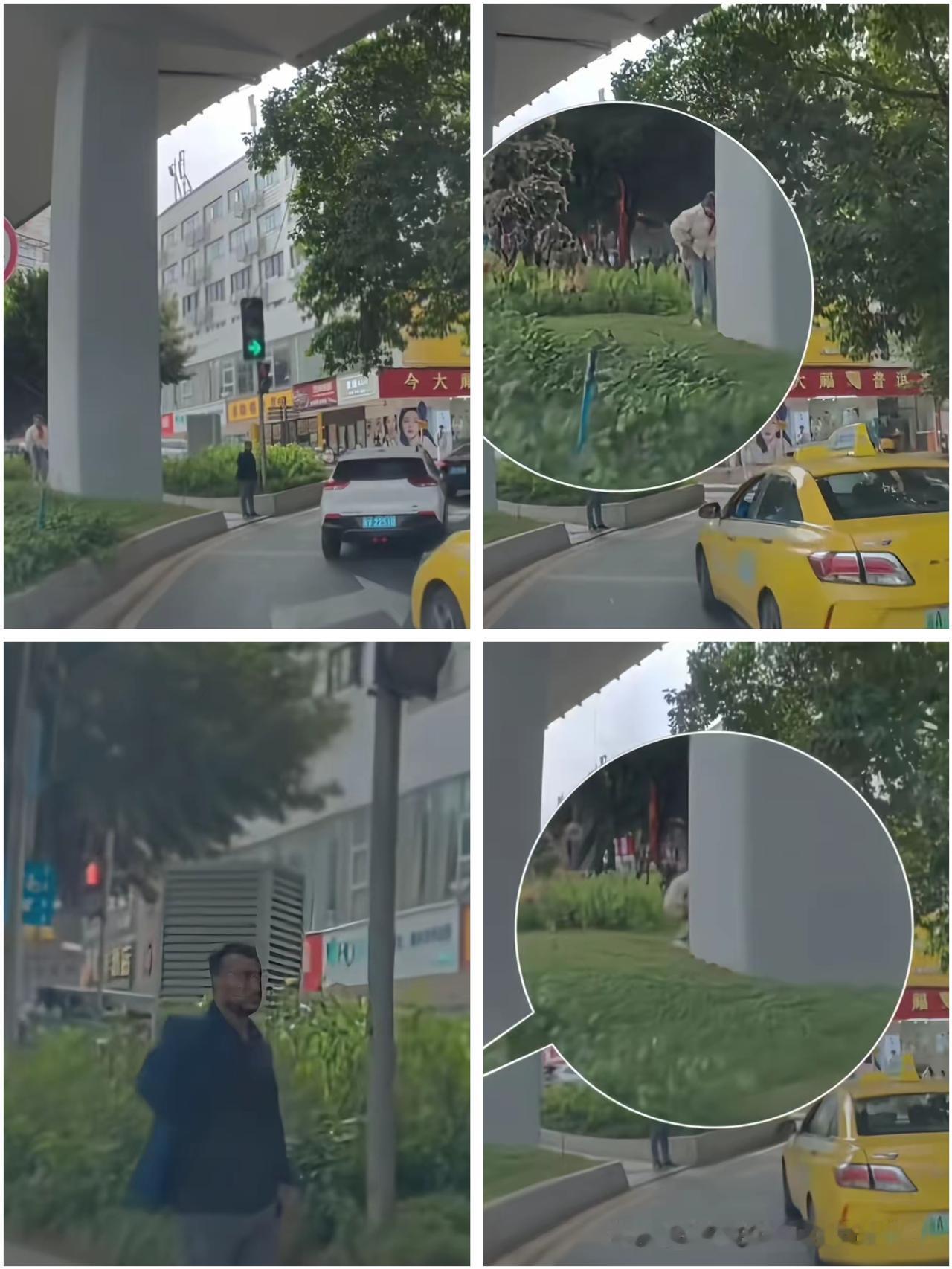 真是活久见！广州三元里大桥下这幕太辣眼睛，俩印度男子竟公然上演“一人放哨、一人随