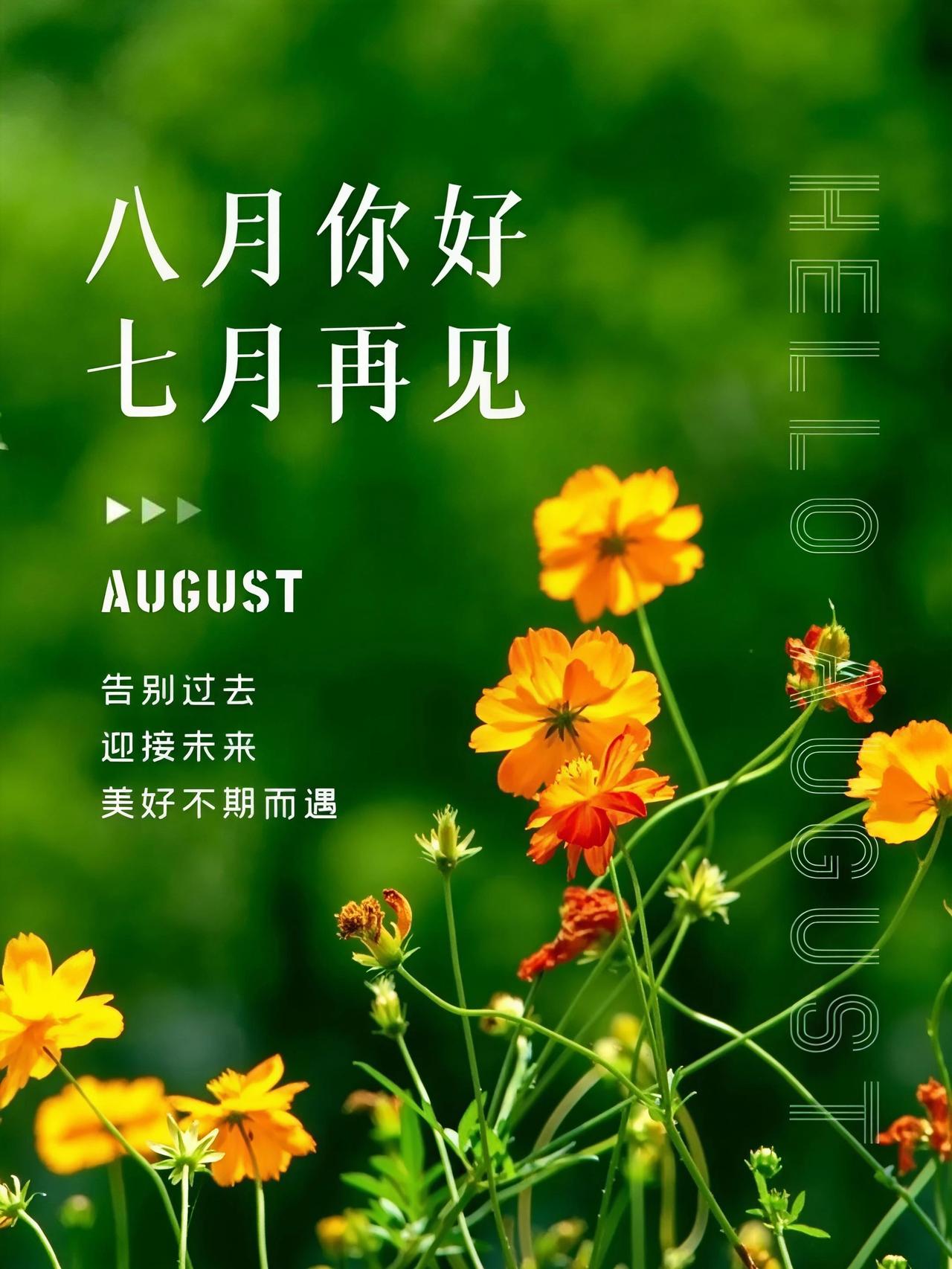 八月携好运翩然而至，不经意间，它已悄然来临。人生之路漫长，时光匆匆，转瞬一天消逝