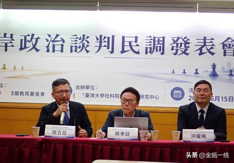 最新民调：58%不接受“两岸一中”、25%接受

桃园市“台湾发展基金会”今天（