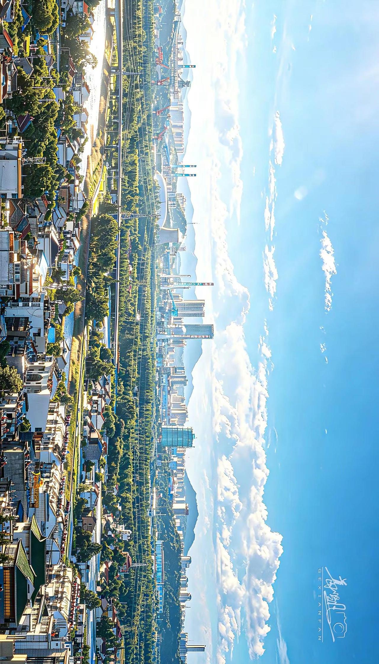 和县视角下的马鞍山。城市天际线美学 我的城市镜头 马鞍山 和县