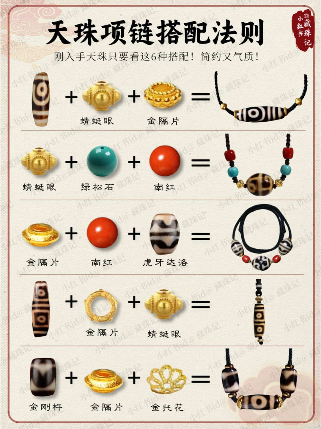 上街回头率💯天珠项链搭配法则千万别错过