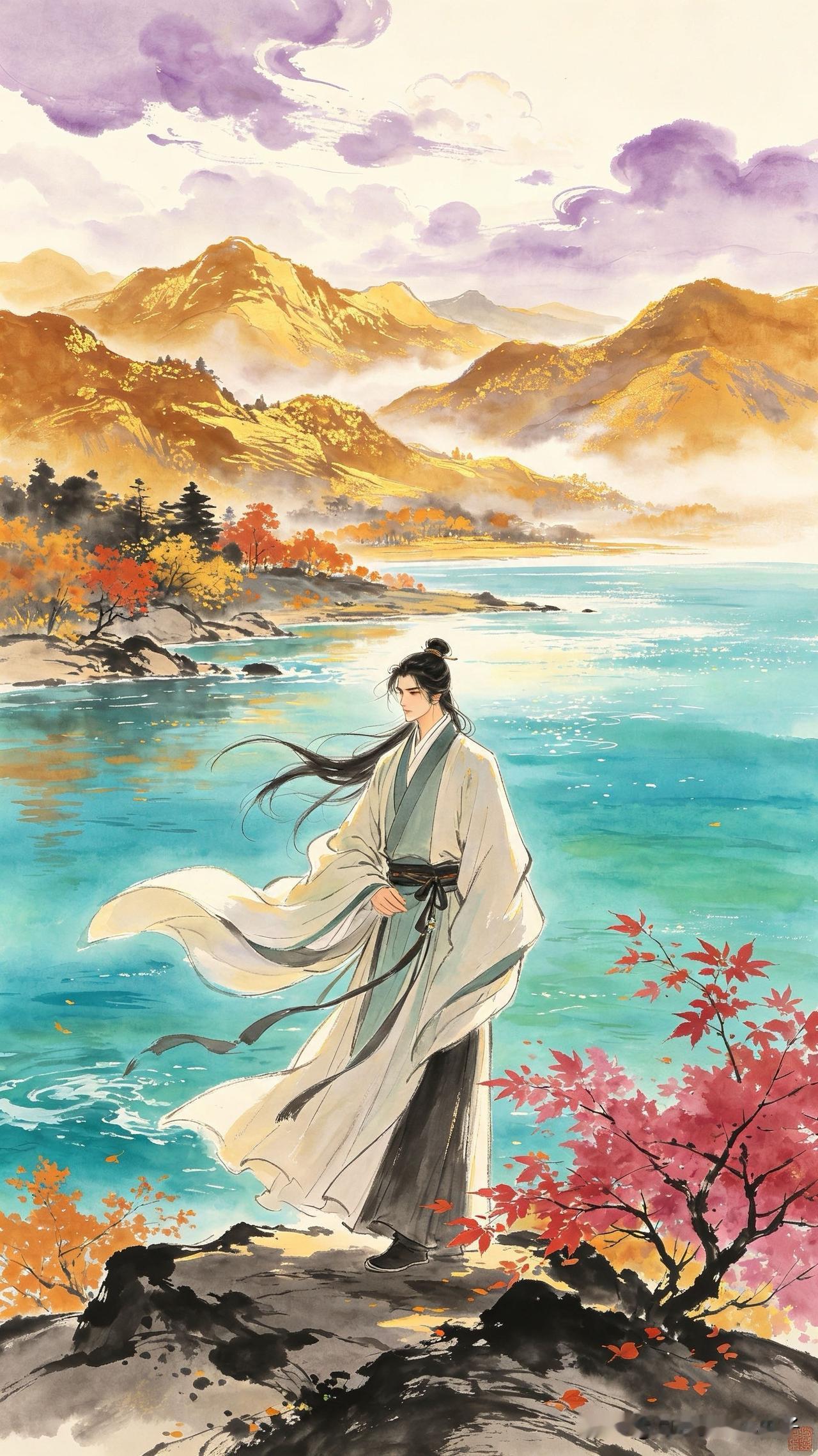 春水东流不肯回，
秋云散尽又还来。
人间只解悲霜鬓，
     
…………请师友
