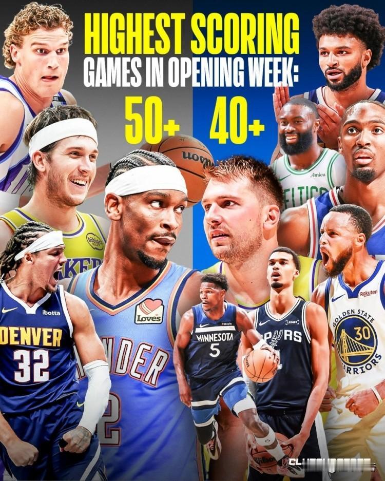 40分烂大街了，新赛季已经有13人得分40+了!

以前的NBA是防守赢得总冠军