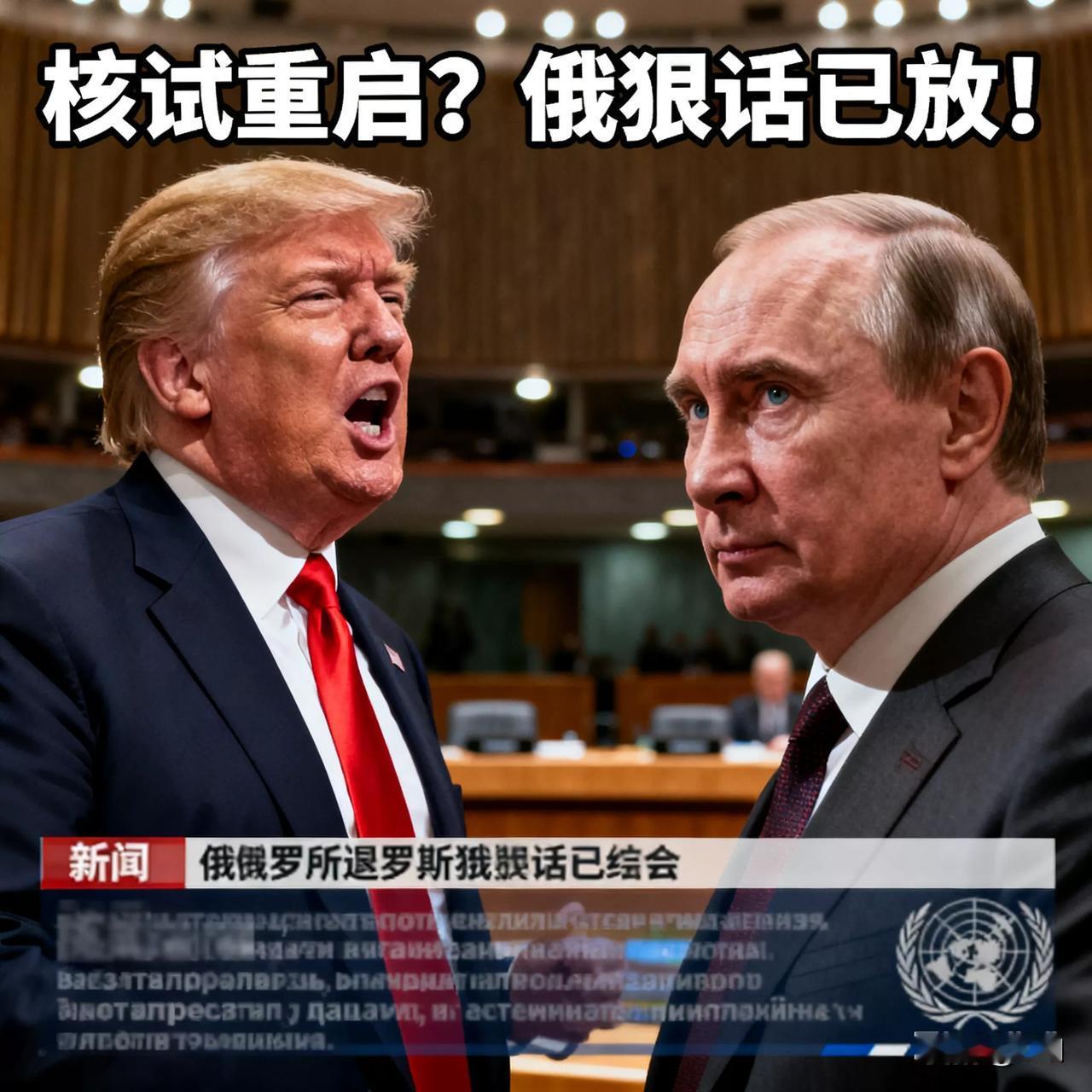 核试重启？俄狠话已放！
 
特朗普喊着重启核试验，俄方秒回硬话：若美方敢破暂停承