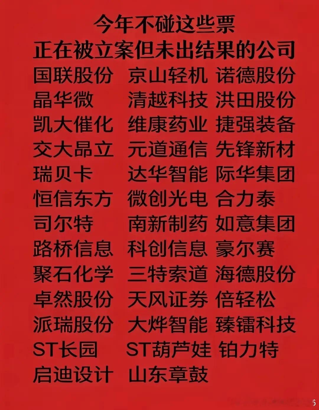 今年要小心的一些票，看看有你持有的吗？防止踩雷避坑！最近市场一些不好的公司和正在
