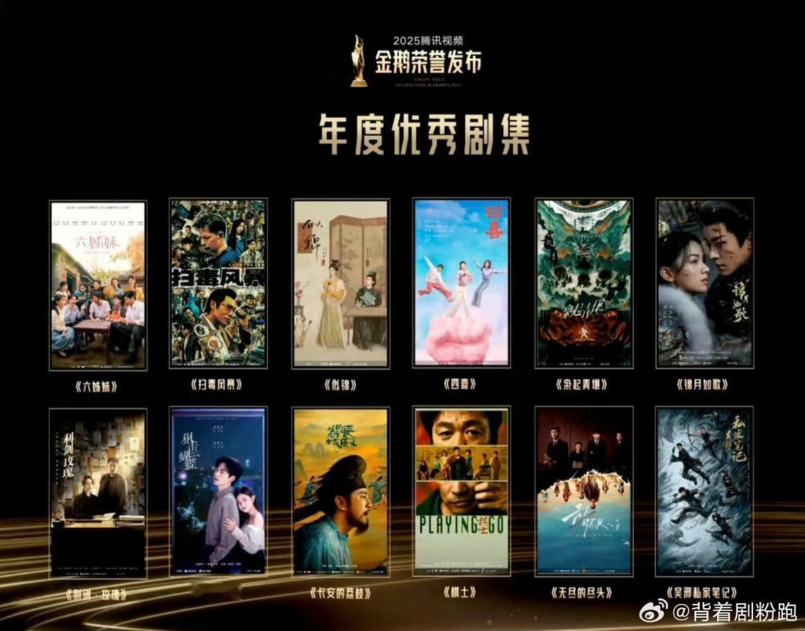 🐧年度优秀剧集🈶，你看过哪些剧？《六姊妹》《扫毒风暴》《似锦》《四喜》《枭起