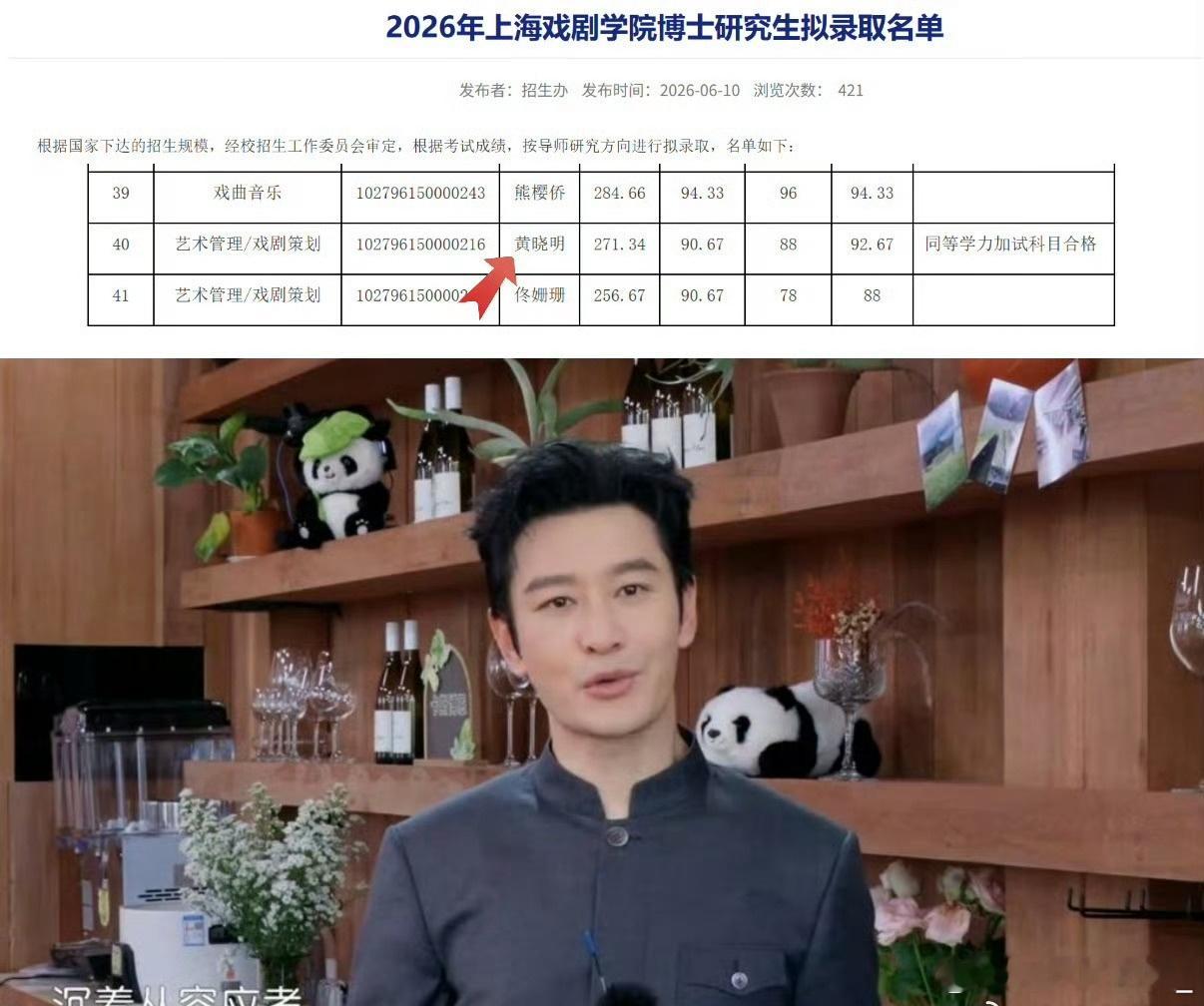 哈哈！黄晓明被黄渤调侃变“黄博”了。      事情是这样的黄晓明刚被上海戏剧学