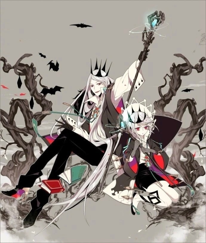 动漫[超话]日漫﻿ 冷色调的傀儡娃娃，纤细的少女少年插画。 ​​​