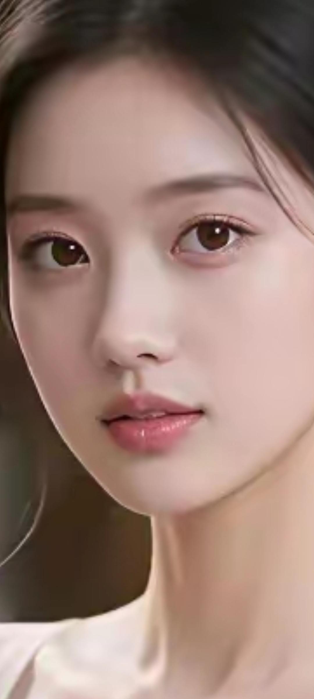 温柔眼神，甜美微笑，少女心满满！💖✨