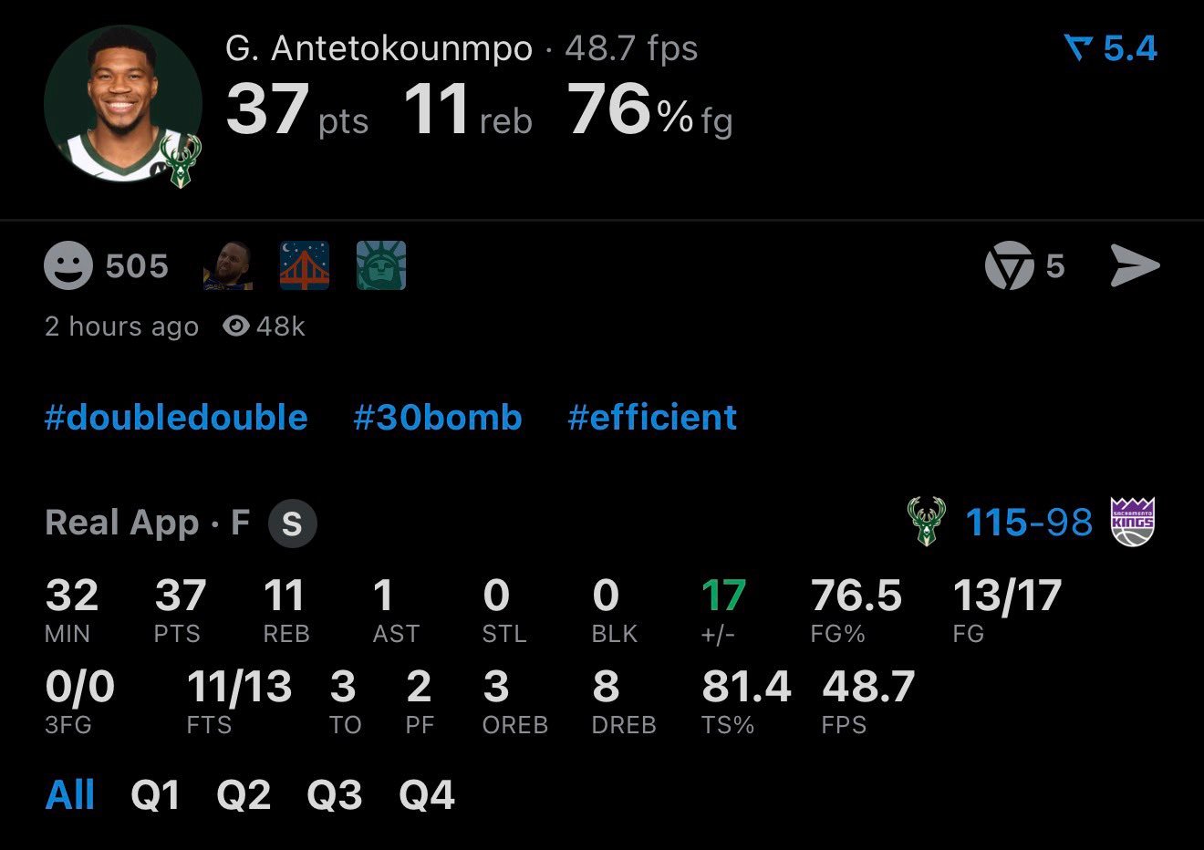 好气 雄鹿又赢了 