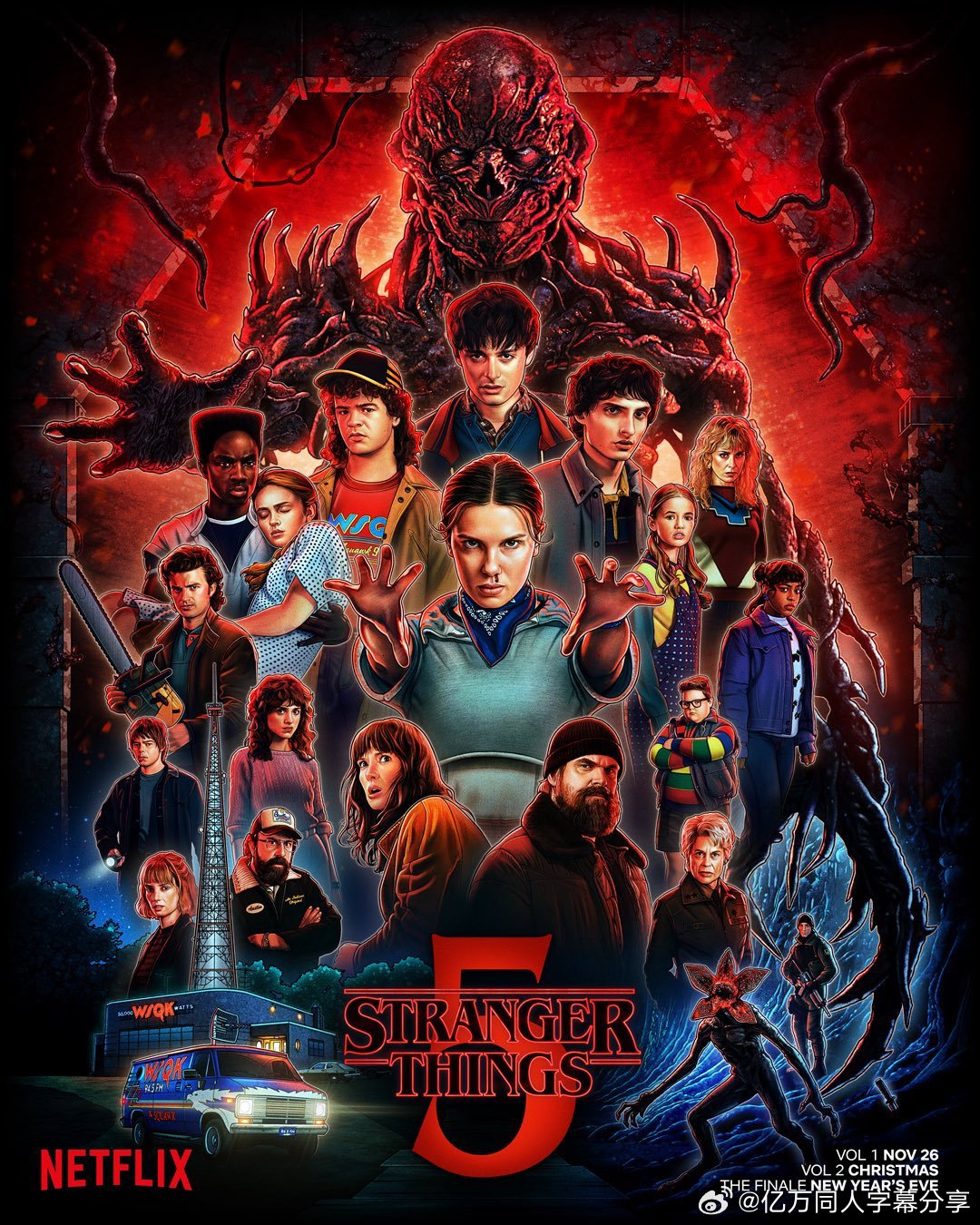 怪奇物语 尽管《怪奇物语》的最终季于2025年首播，该剧仍是2026年上半年美国