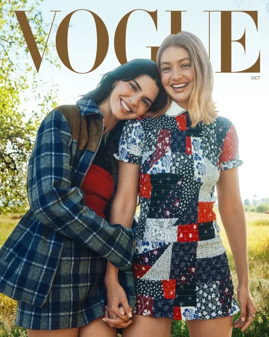 ‼️Kendall和Gigi一起登上Vogue10月刊