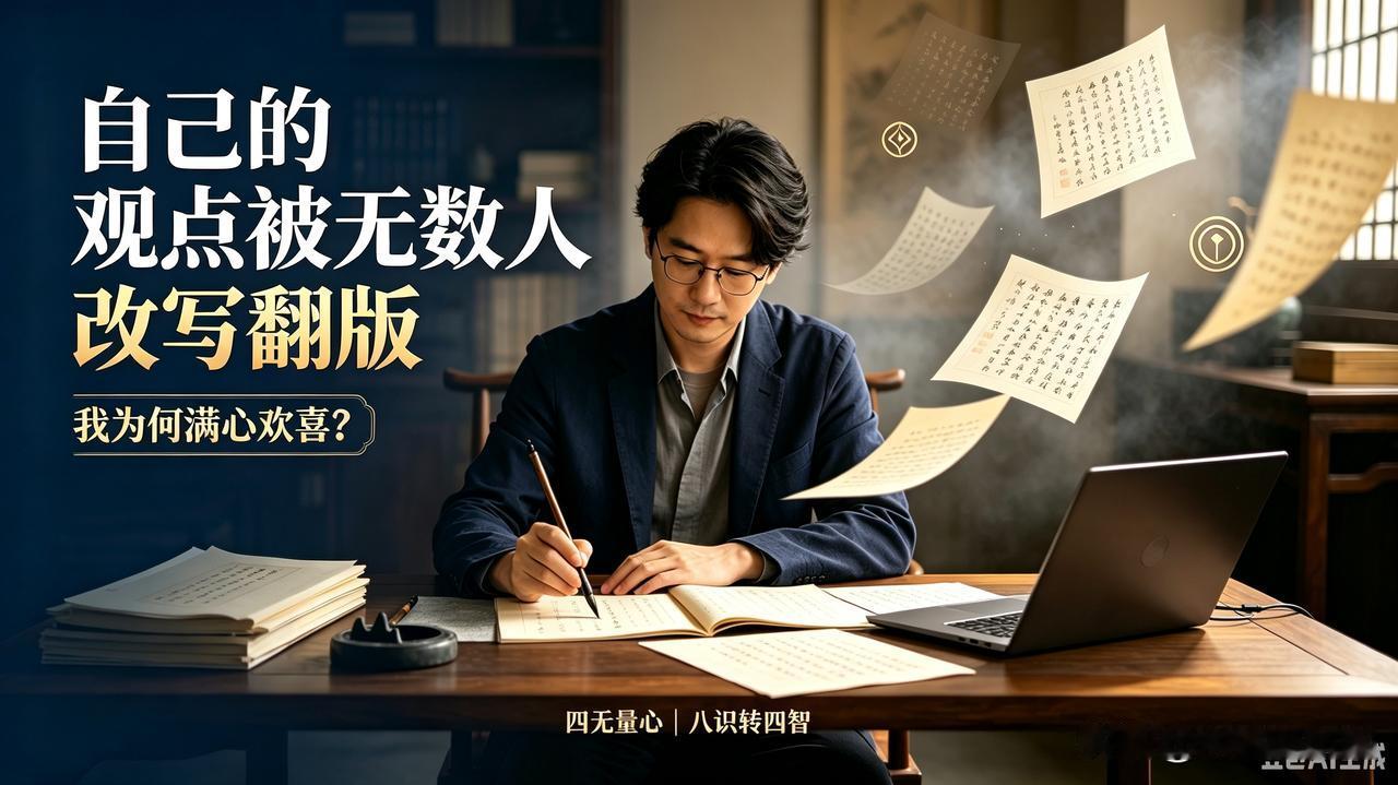 自己的观点被无数人改写翻版，我为何满心欢喜？😌
 
最近刷遍平台，我看到了一个