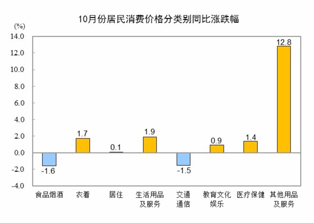10月份全国居民消费价格同比上涨0.2%：2025年10月全国居民消费价格同比涨