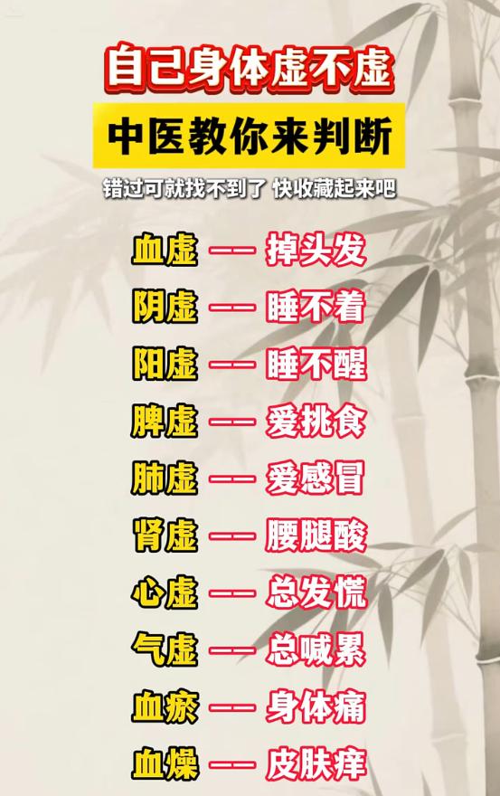 总累、心慌、睡不好？对照十种体质判断身体虚在哪