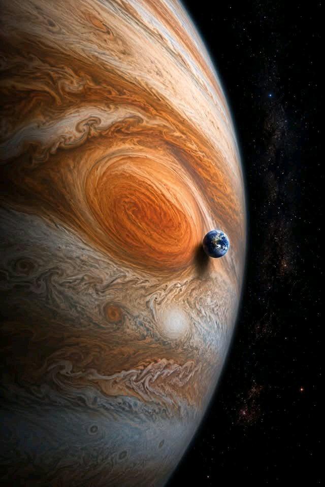 一张图告诉你木星到底有多大