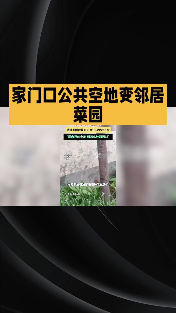 家门口公共空地变邻居菜园，多次沟通无效，该不该拔？
近日，河南一男子因邻居长期在
