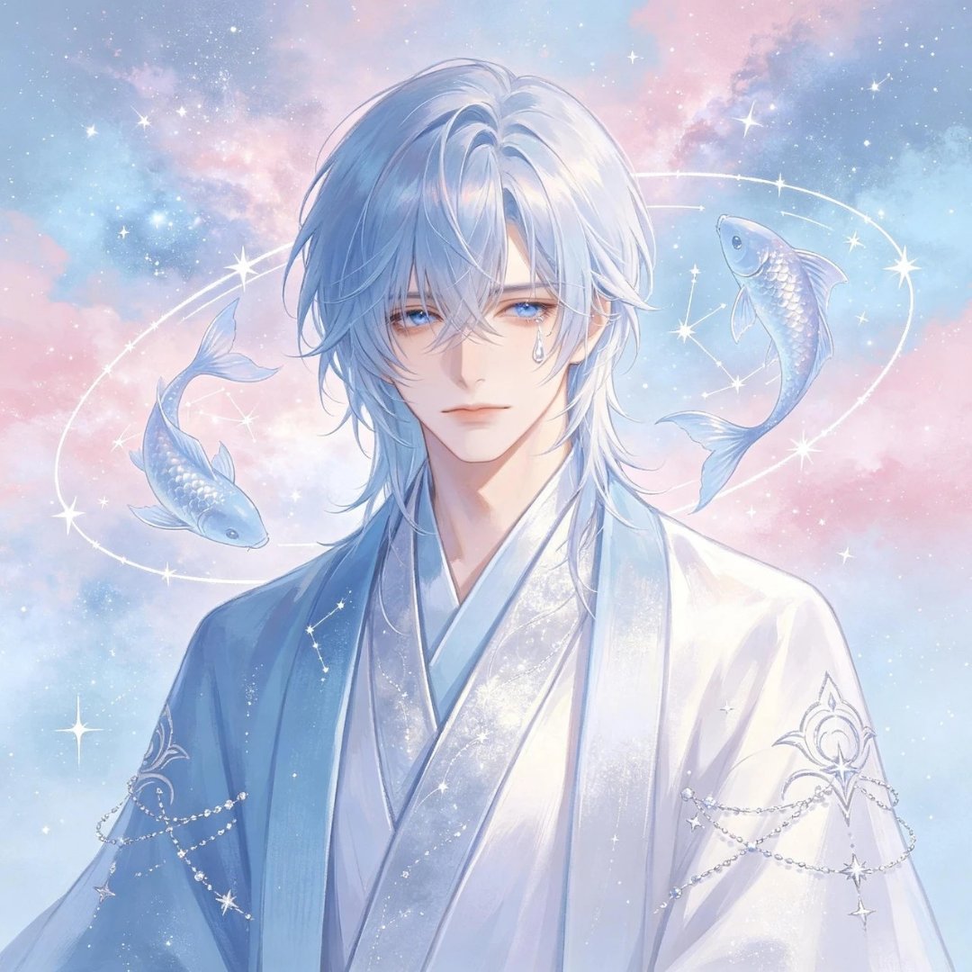 星空之月十二星座男生版头像 