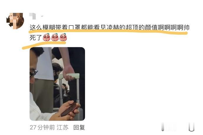 看到路人同航班偶遇张凌赫，啊啊啊啊真的是在这么窄小的缝隙里，都能看出来张凌赫这顶
