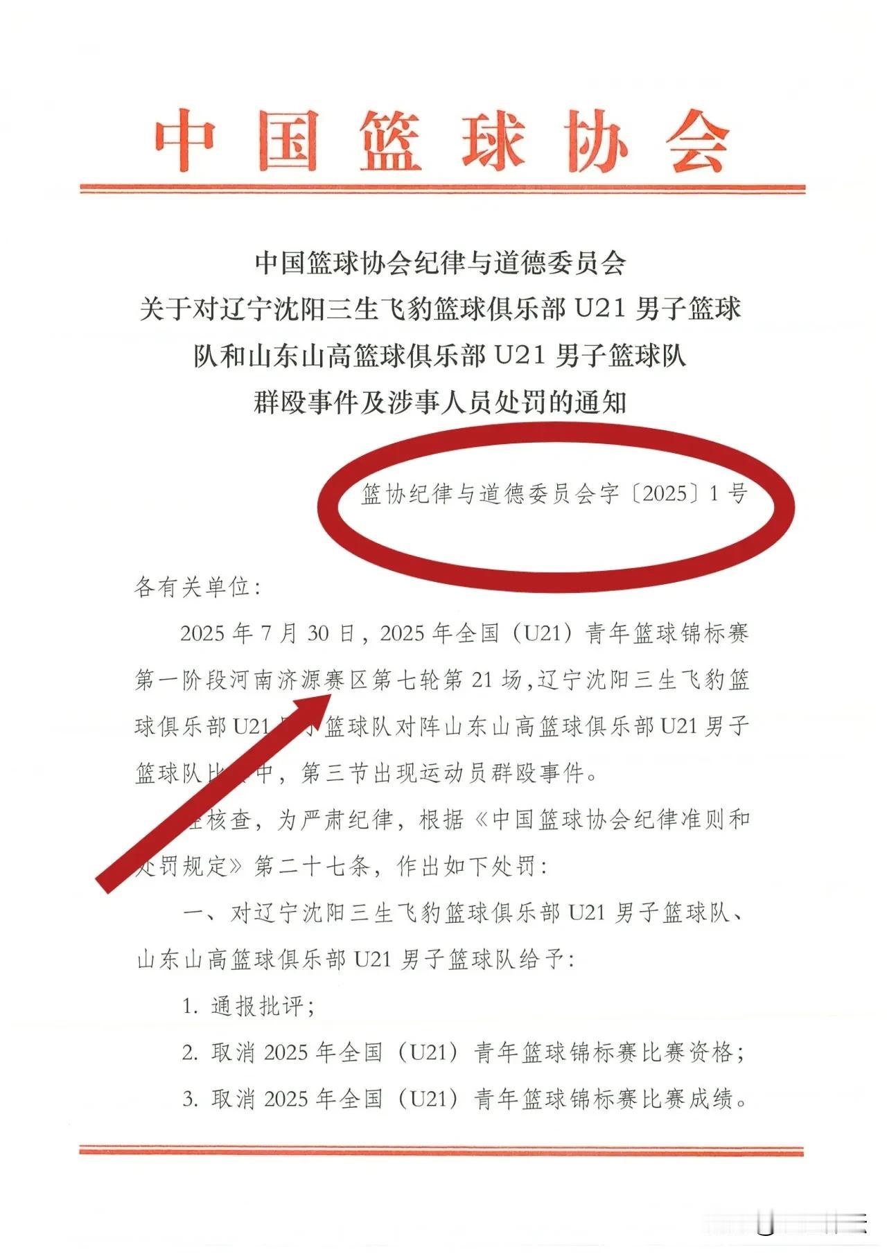 中国篮球协会的处罚决定来了，这个决定震惊了体坛，处罚书中说，辽宁队员先动手！但是