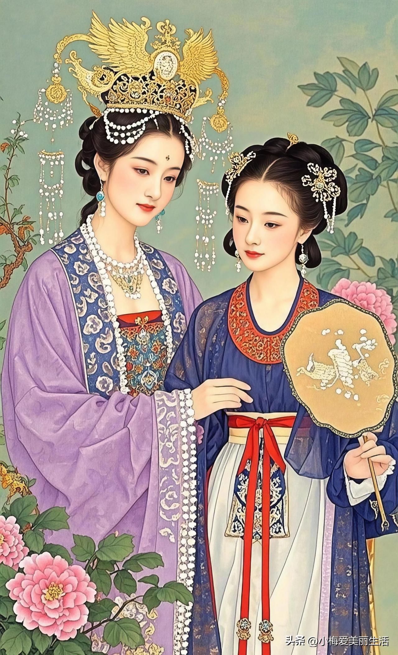 花前月下行，美人如画里。