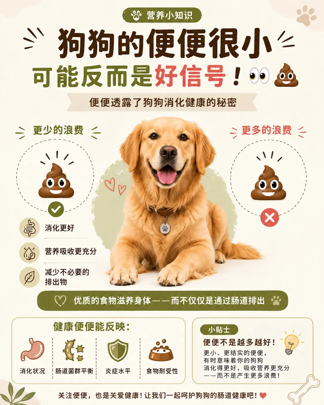 更小的便便，其实可能是好迹象👀💩。💩便便的大小和成型度，直接反映...