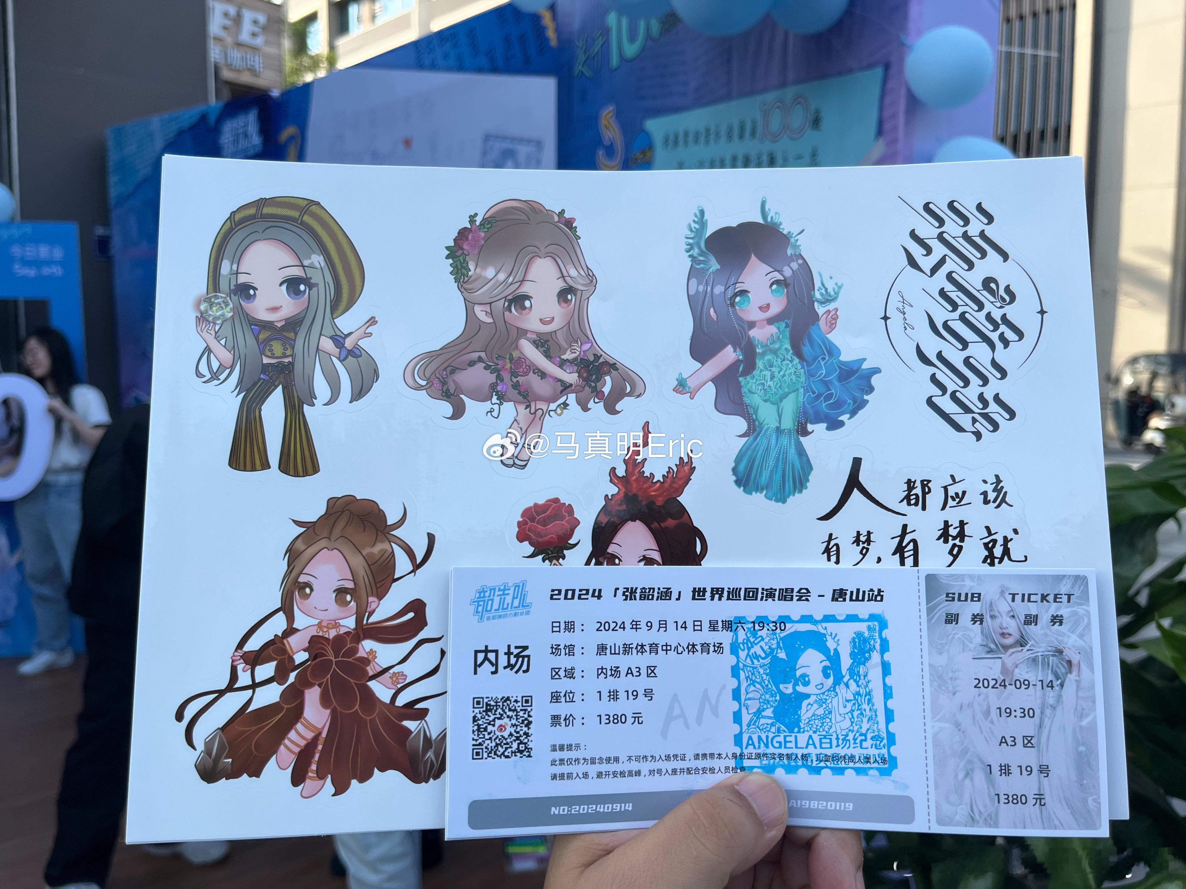 来唐山听张韶涵人生第100场演唱会！开心的晚上。用心的编排，真诚的演出，对得起票