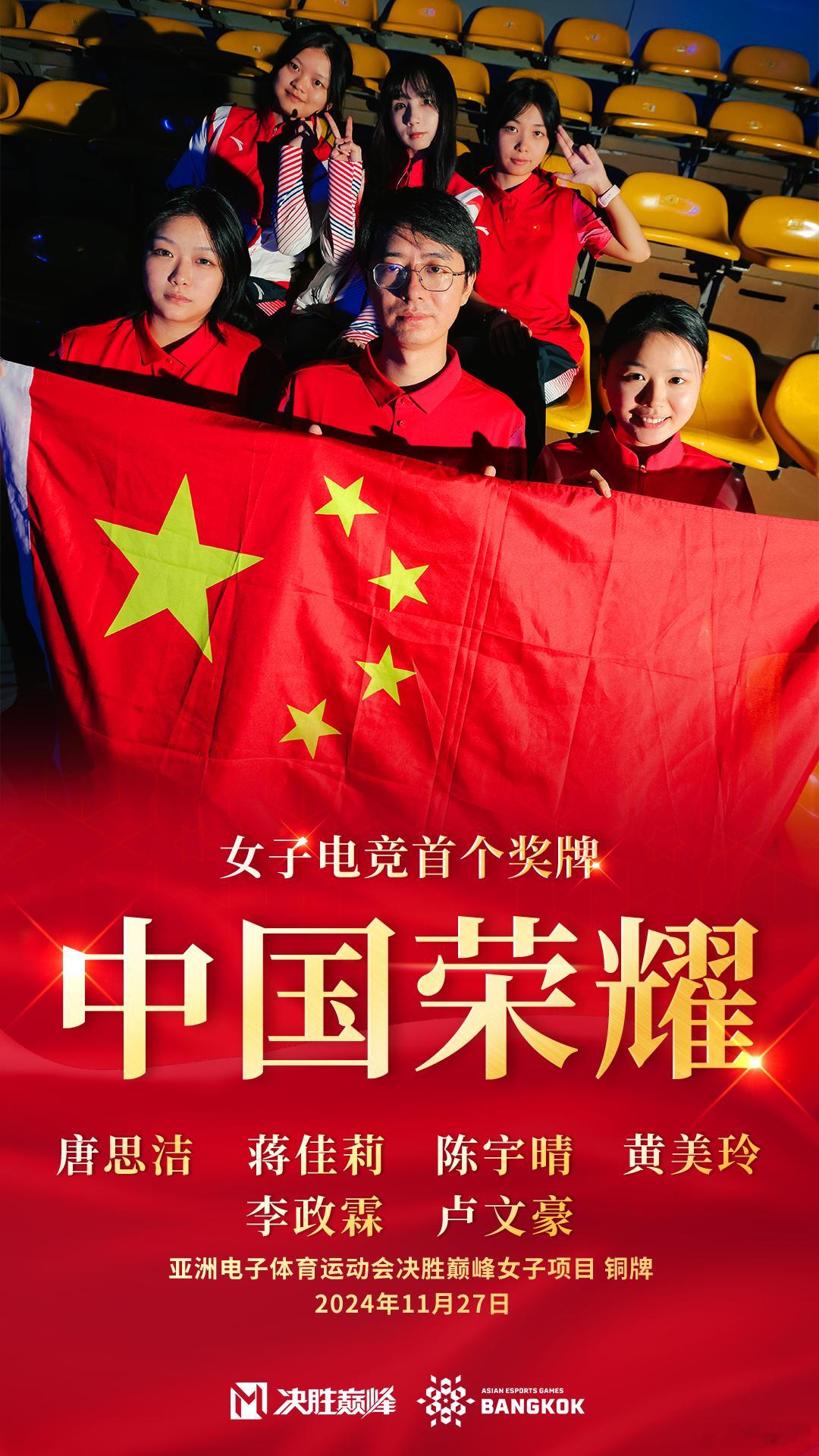 中国女子电竞首个奖牌诞生 中国女子电竞首枚奖牌！重要性就不多说了[加油]！好好休