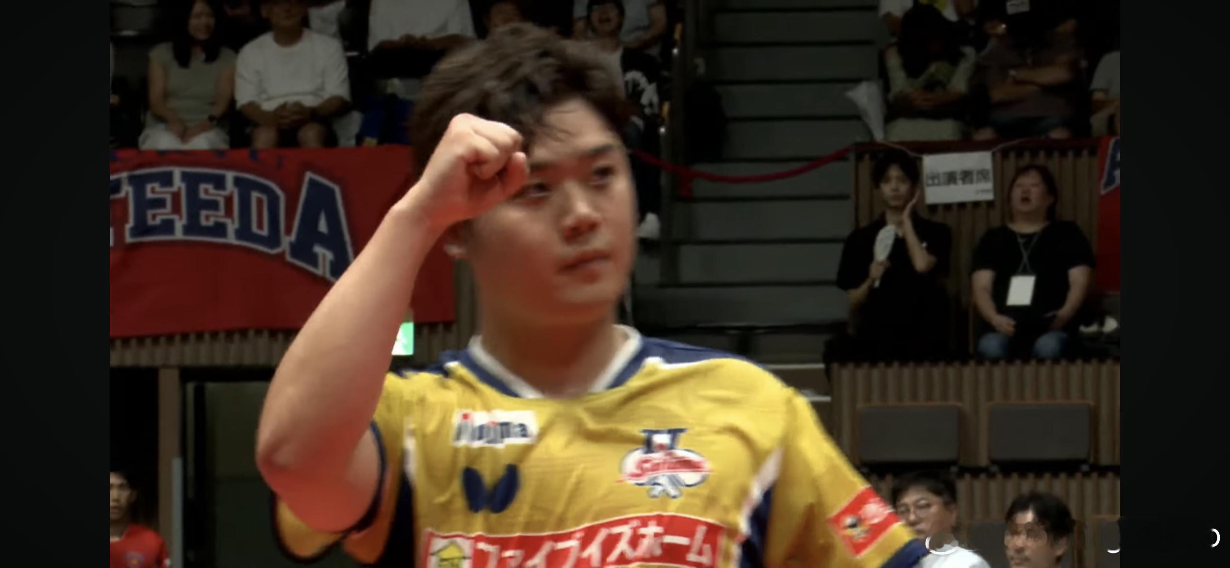 T联赛 揭幕战 T.T彩🆚琉球 第二盘 曾根翔3-0安宰贤（两边都是7⃣️7⃣