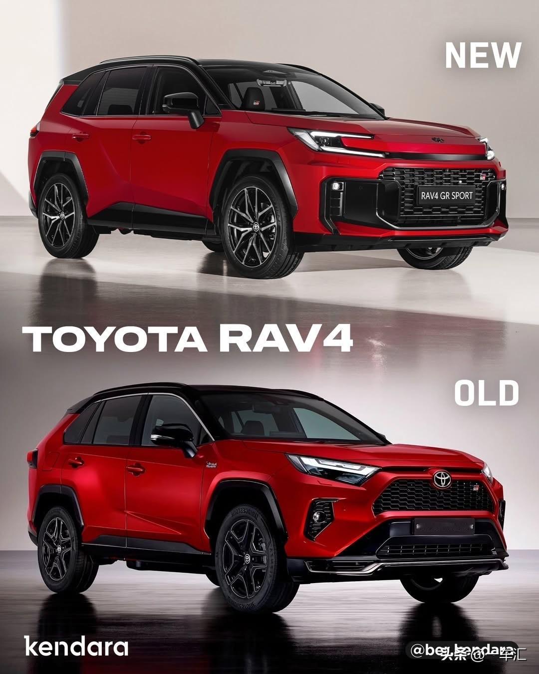 丰田新一代RAV4与老款对比，你喜欢现在的设计吗？荣放RAV4