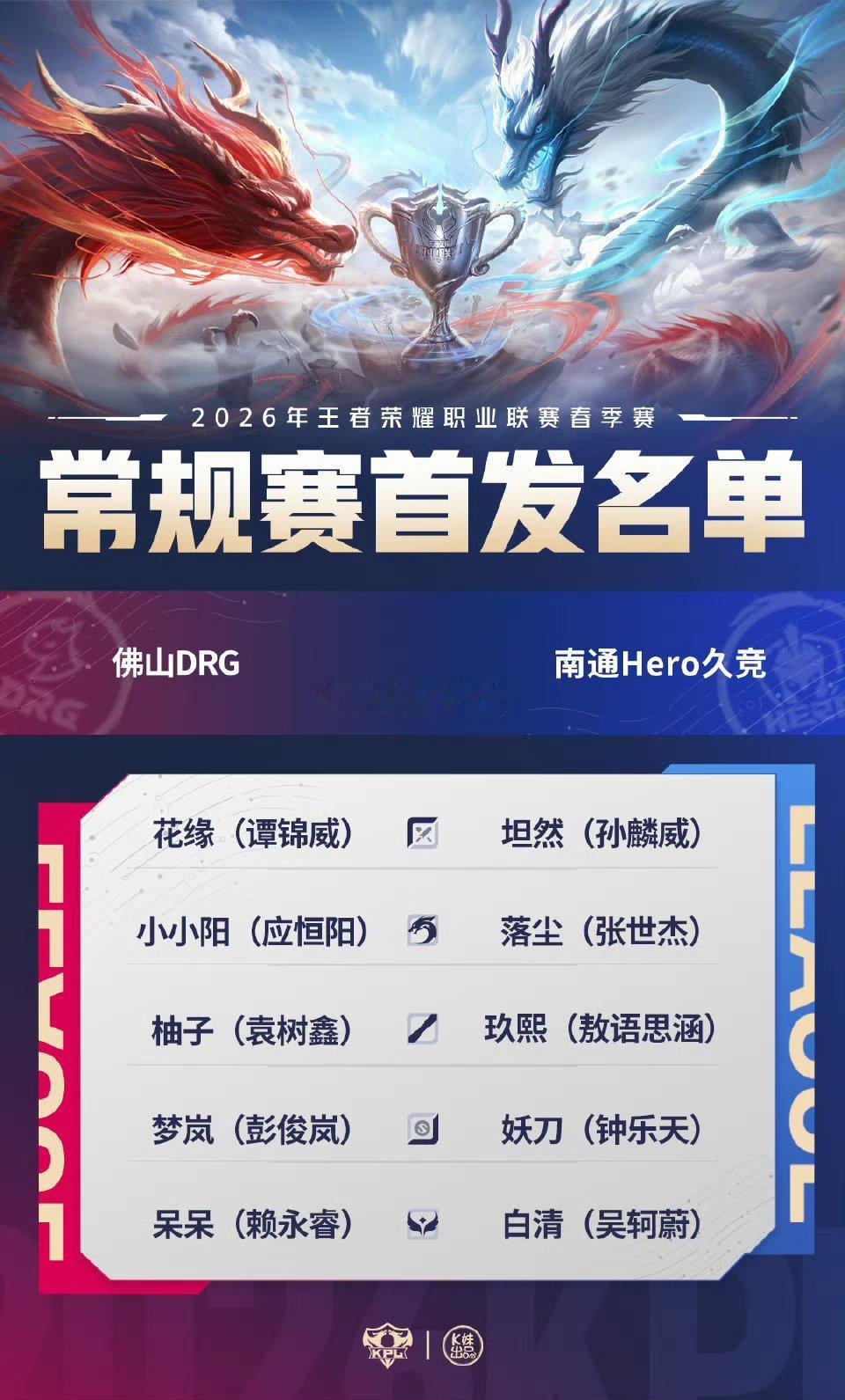 今日首发名单WB果冻 TCG大海首发 