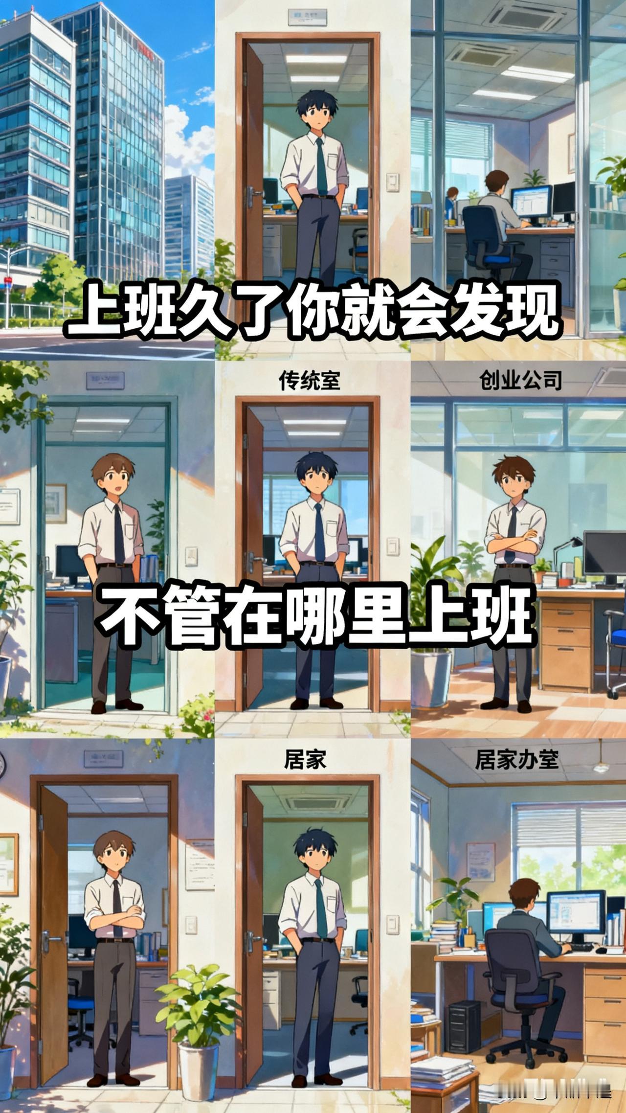 上班久了你就会发现，

不管在哪里上班，

最后都会陷入同一个循环：

你以为换