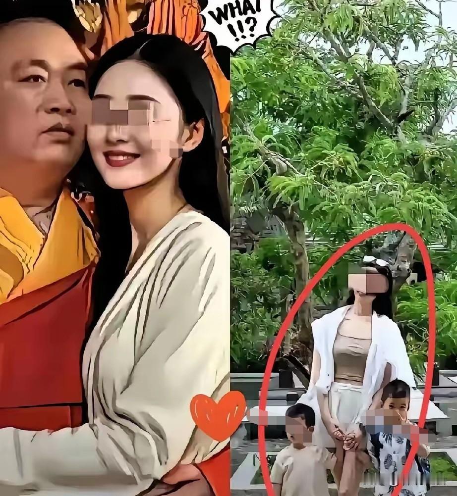 看到网上流传的这张图片，有网友发帖感叹：这么漂亮的女人，跟他在一起，还为他生了孩