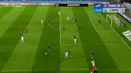 上海申花谢鹏飞传中，拉唐头球破门！传的准，顶的也漂亮！上海申花